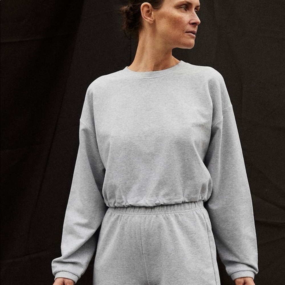 Aritzia Gray Crew Neck Sweater